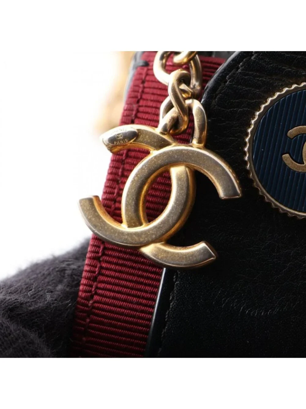 Chanel Shoulder Bag Quilted Black Leather Canvas